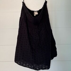 Passport Black Eyelet Camisole Strapless Top, Women’s XL